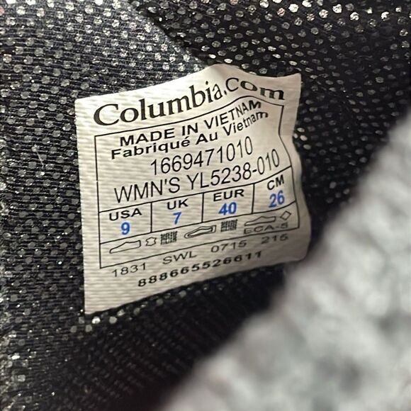 Columbia Omni-Heat Shorty Waterproof Black Suede Women’s Sz 9 Winter Snow Boots - Picture 6 of 13